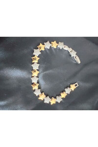bellss accessory Gold Zirkon Taşlı Yıldız Bileklik