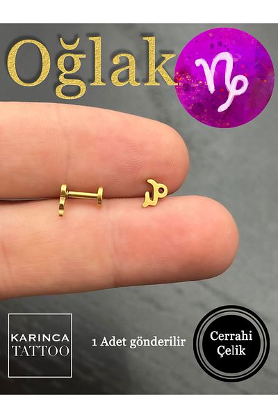 Karınca Piercing Zodiac Symbols Zodiac Ear Tragus Helix Cartilage Piercing Earring