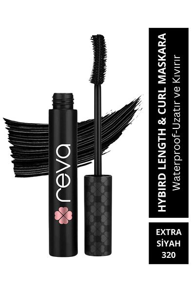REVA Extending Hybrid Mascara - Hybrid Length & Curl Mascara Extra Black - No: 320 - Vegan Clean Content