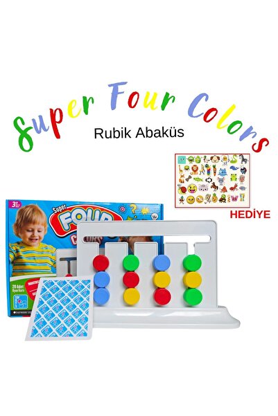 Tor Toys Super Four Colors - Rubik Abaküs Montessori Zeka Oyunu - Eğitici ve ...