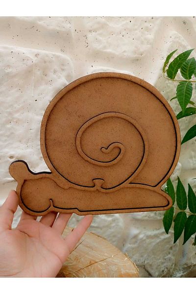 AllFayLazer Wooden Children's Mosaic - Snail Figure, Educational Game, Children's Activity