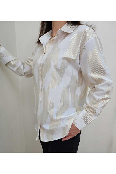 olalapasha Terikoton Gold Varaklı Bacis Gömlek