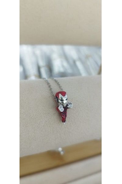 Acousticworld Avengers Marvel Iron Man Iron Man Steel Necklace Gift Stylish Accessory Jewelry