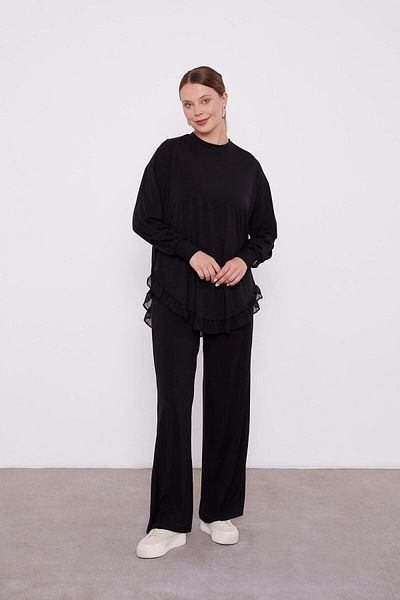 Levidor - Double Suit with Chiffon Garnish Pants