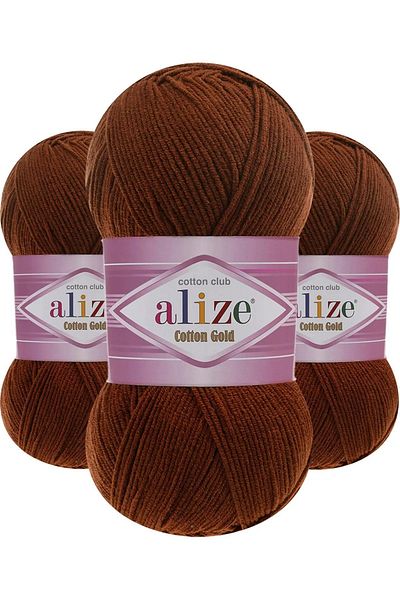 Alize Πακέτο με 5 κλωστές Amigurumi - Πλεκτό χειρός από βαμβακερό χρυσό, 690 πλακάκια