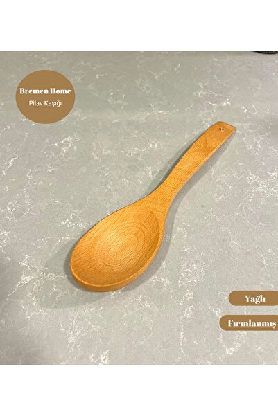 Bremen Home Ahşap Pilav Kaşığı, Tahta Kaşık (27 cm)