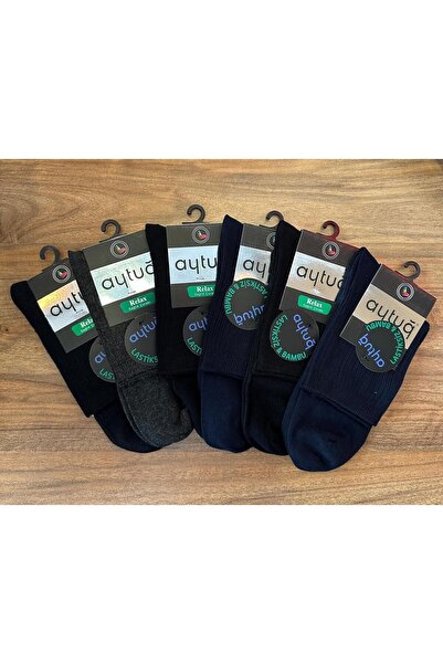 Aytuğ Bambu Erkek Dikişsiz Derby Diyabet Çorabı 6'lı Paket