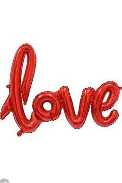 Genel Markalar Kırmızı Love El Yazısı Folyo Balon
