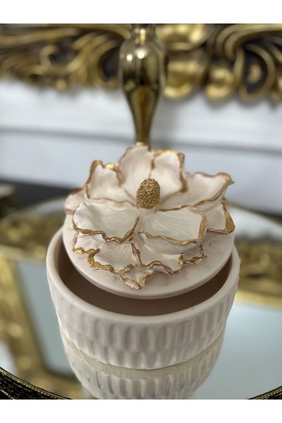 busraconcept Handmade Decorative Magnolia Box with Lid