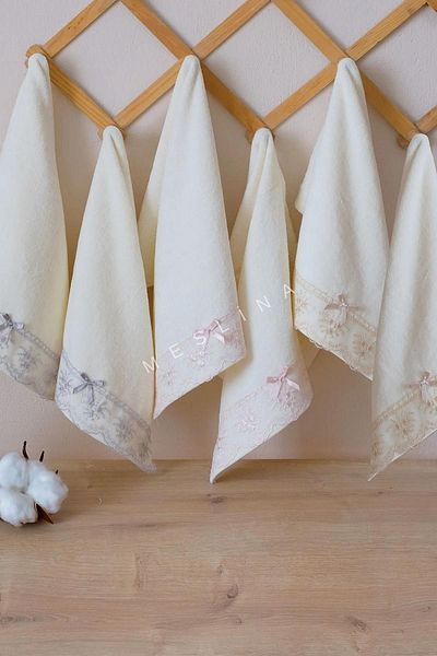 Meslina 3-Piece 30X50 Bow Kitchen Towels - Drying Cloth and Hand and Face Towels