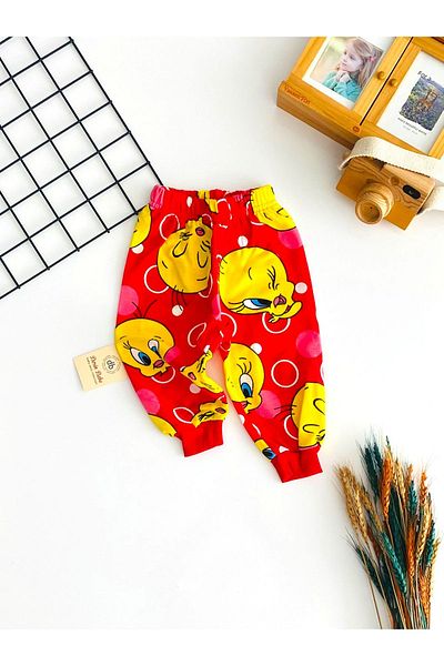 DERİNBEBE Cheerful Babies Tweety Printed Single Bottom Red