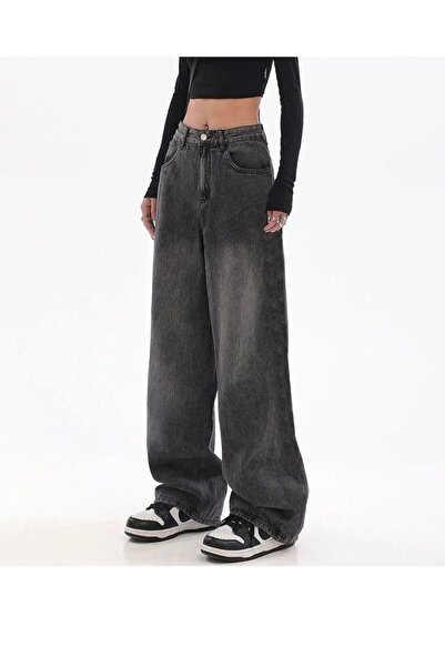 DENİKK YUDOOWEAR RETRO DÜZ SİYAH BAGGY PANTOLON