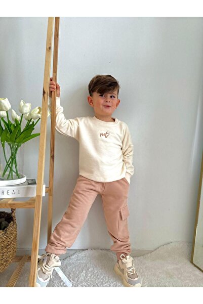 öykümgaleria Set de sus și jos din țesătură cu 3 fire pentru băiat