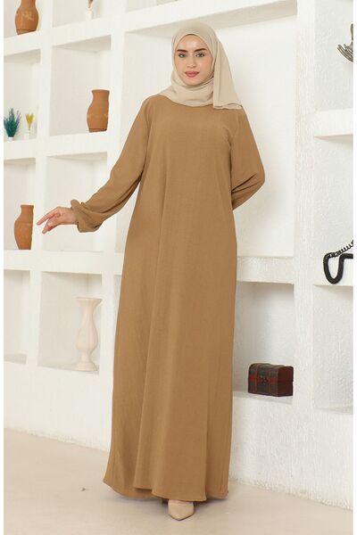 sefamerve Šaty Mink Mevlana – zavinutá látka, elastický rukáv 1025-04