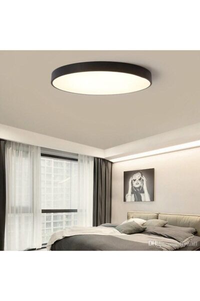 AK LED AYDINLATMA Akled Aydınltama 50 Cm Davul Aydınlatma Siyah Kasa 4000k (Günışığı)