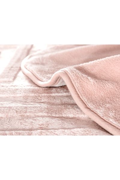 Madame Coco Clementine Mink Emboss Double Blanket - Powder