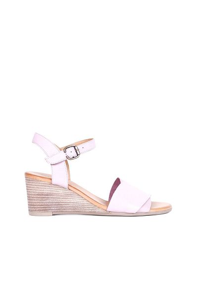 Bueno Shoes Γυναικεία πέδιλα με τακούνι ροζ δερμάτινα - 01wq8601