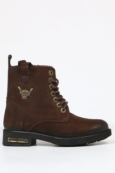 Hammer Jack Γνήσιες δερμάτινες καφέ πλυμένες μπότες Nubuck για αγόρια