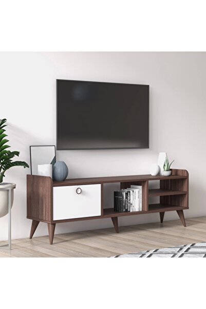 Ruum Store By Doğtaş Vena Tv Ünitesi Kapaklı Ceviz Opak Beyaz
