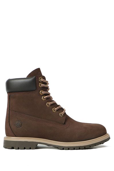 Hammer Jack Γυναικείες μπότες Nubuck από γνήσιο δέρμα καφέ