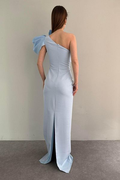lizge giyim SINGLE SHOULDER DETAILED EVENING DRESS