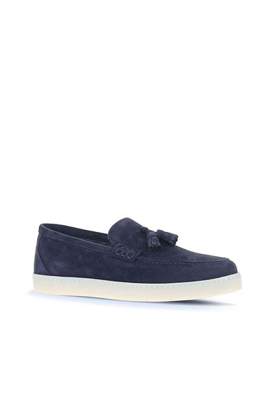 Bueno Shoes Мъжки велурени мокасини - тъмносини 07ma22372026