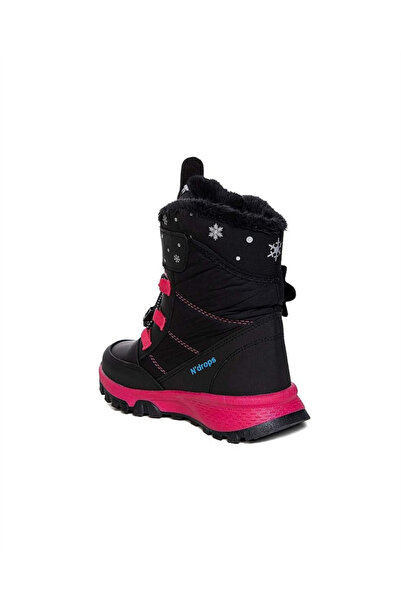 N Drops N'Drops Kids Black-Fuchsia (26-30) Snow Boots