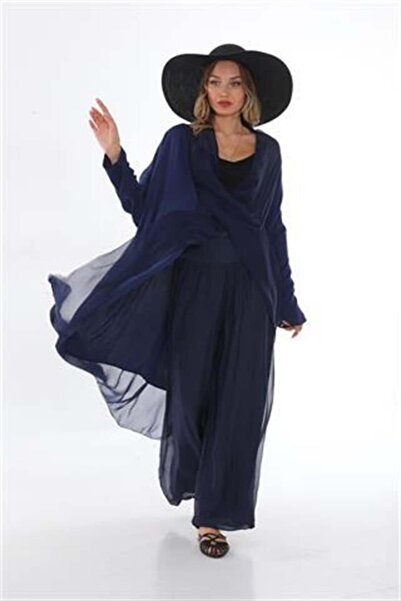 Bohem Stil Italian Silk Detailed Oversize Cap Blouse - Wes Trouser Set