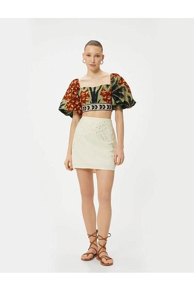 Koton Fisto Minirock Normale Taille Viskose-Mischung