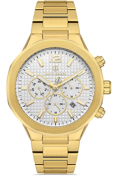 DAVID GUNER Sari Coated White Dial Men's Watch Dg-8403Ga-B1