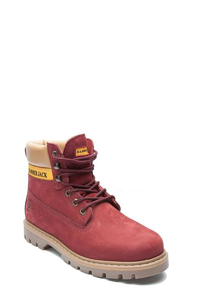 Hammer Jack Ανδρικές μπότες από γνήσιο δέρμα Claret Red Nubuck