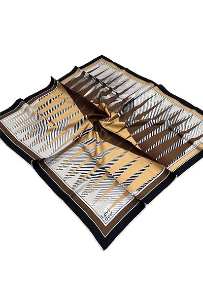 Levidor Μαύρο καφέ Twill Μεταξωτό Φουλάρι - 4212-01