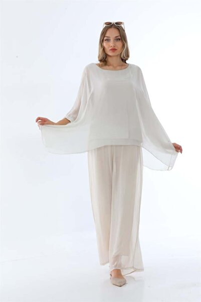 Bohem Stil Italyan Korsajlı Astarlı İpek Wes Pantolon