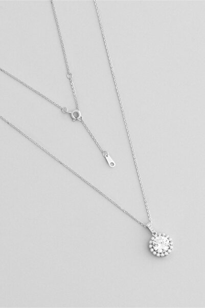 So CHIC... Büyülü Işıltı 18 Ayar Beyaz Altın Kaplama Gümüş Kolye