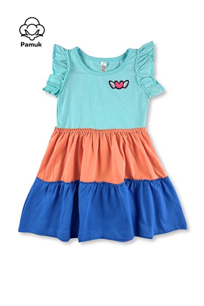 difa kids Rochie de fetiță elegantă și confortabilă - Design colorat cu model...