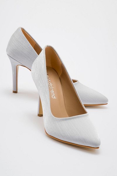 Ccway Women's Stiletto SILVER STRIPES