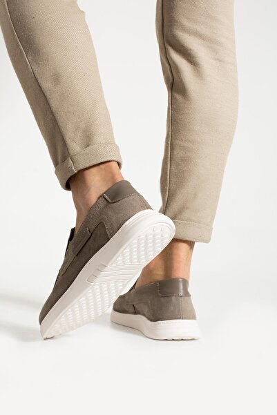 Hammer Jack Genuine Leather Maykop Taupe Suede Men's Casual Shoes