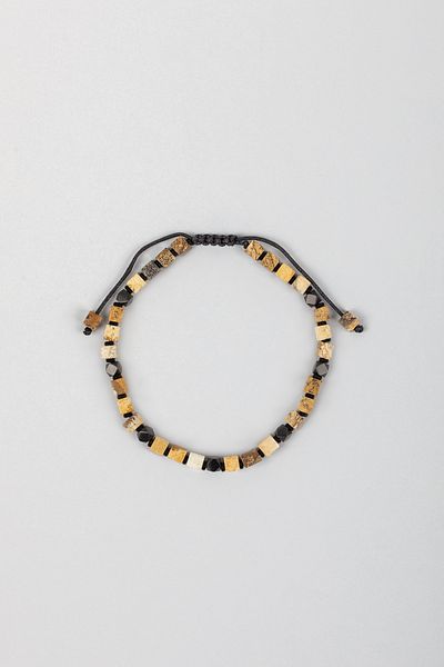 So CHIC GENT Jasper Stoned Adjustable Steel Men's Bracelet