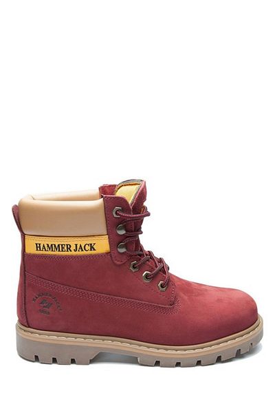 Hammer Jack Ανδρικές μπότες από γνήσιο δέρμα Claret Red Nubuck