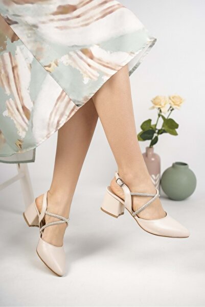 KOCAMANLAR Sa kamenim detaljima Klasik sa križnim prugama za žene Cipele sa š...