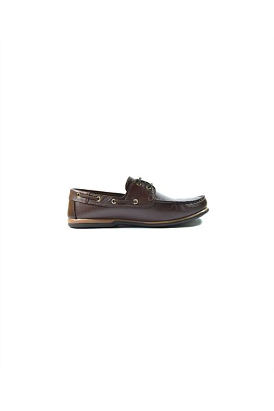 Riverland Y-03 Ανδρικά παπούτσια casual από γνήσιο καφέ δέρμα