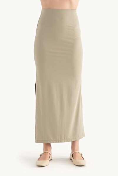 Hiccup Side Slit High Waist Maxi Skirt