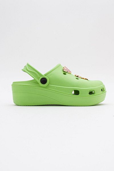Ccway Thick Sole Women's Sabo Slippers with Accessories Pistachio Green