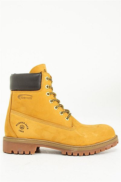 Hammer Jack Genuine Leather Cat Yellow Nubuck Men's Boots