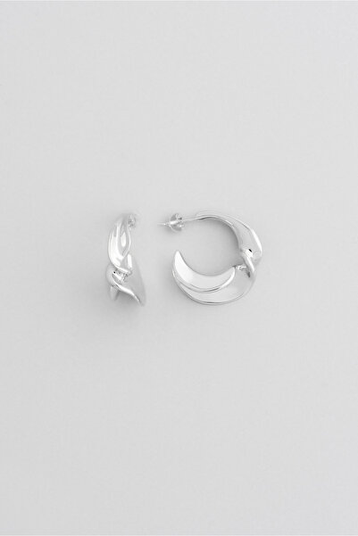 So CHIC... Zarif Dönüşüm 18 Ayar Beyaz Altın Kaplama Gümüş Küpe