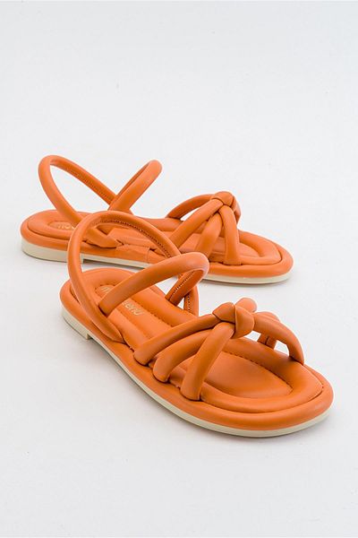 Ccway Single Ribbed Women's Sandals Orange