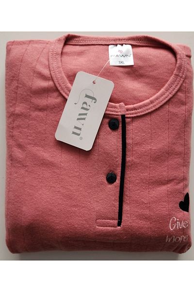 FAWN 3208 Model Large Size Interlock Mother Pajamas Set