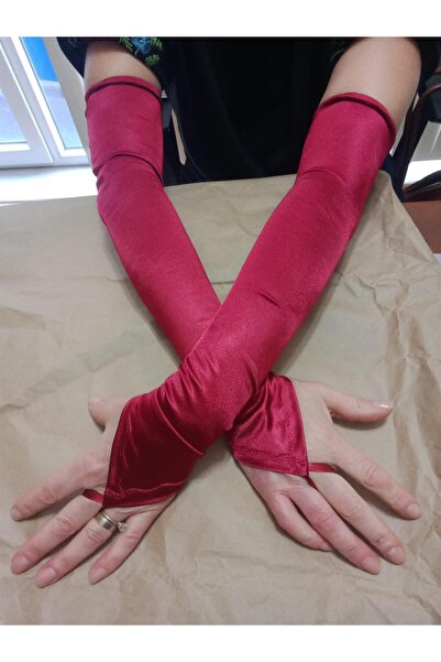 Genel Markalar Saten Likralı Dans & Opera Eldiveni - (58 CM)