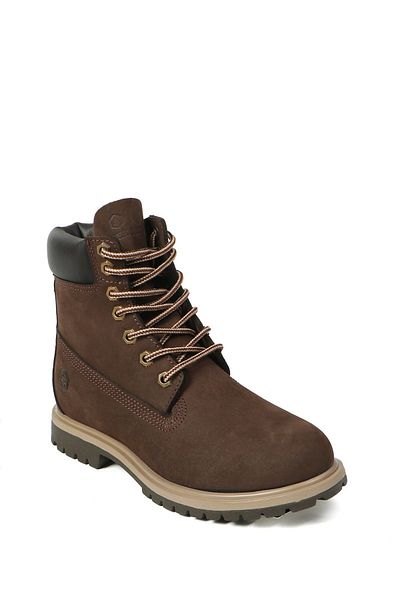 Hammer Jack Γυναικείες μπότες Nubuck από γνήσιο δέρμα καφέ