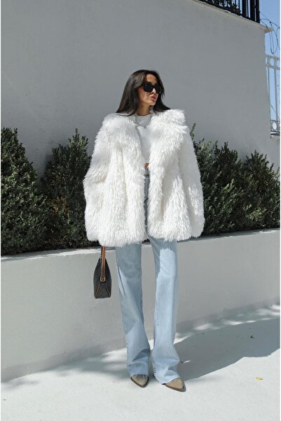 Havoş Fulton Ecru Faux Fur Coat